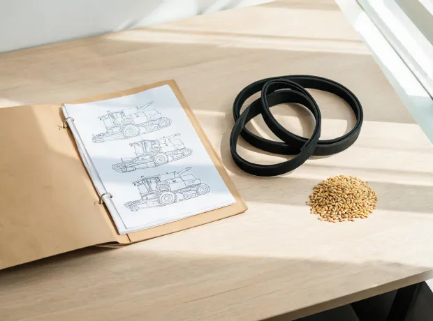Document folder for combine equipment and spare part requirements