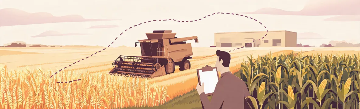 Illustration of farm requirement, factory quotation and destination planning
